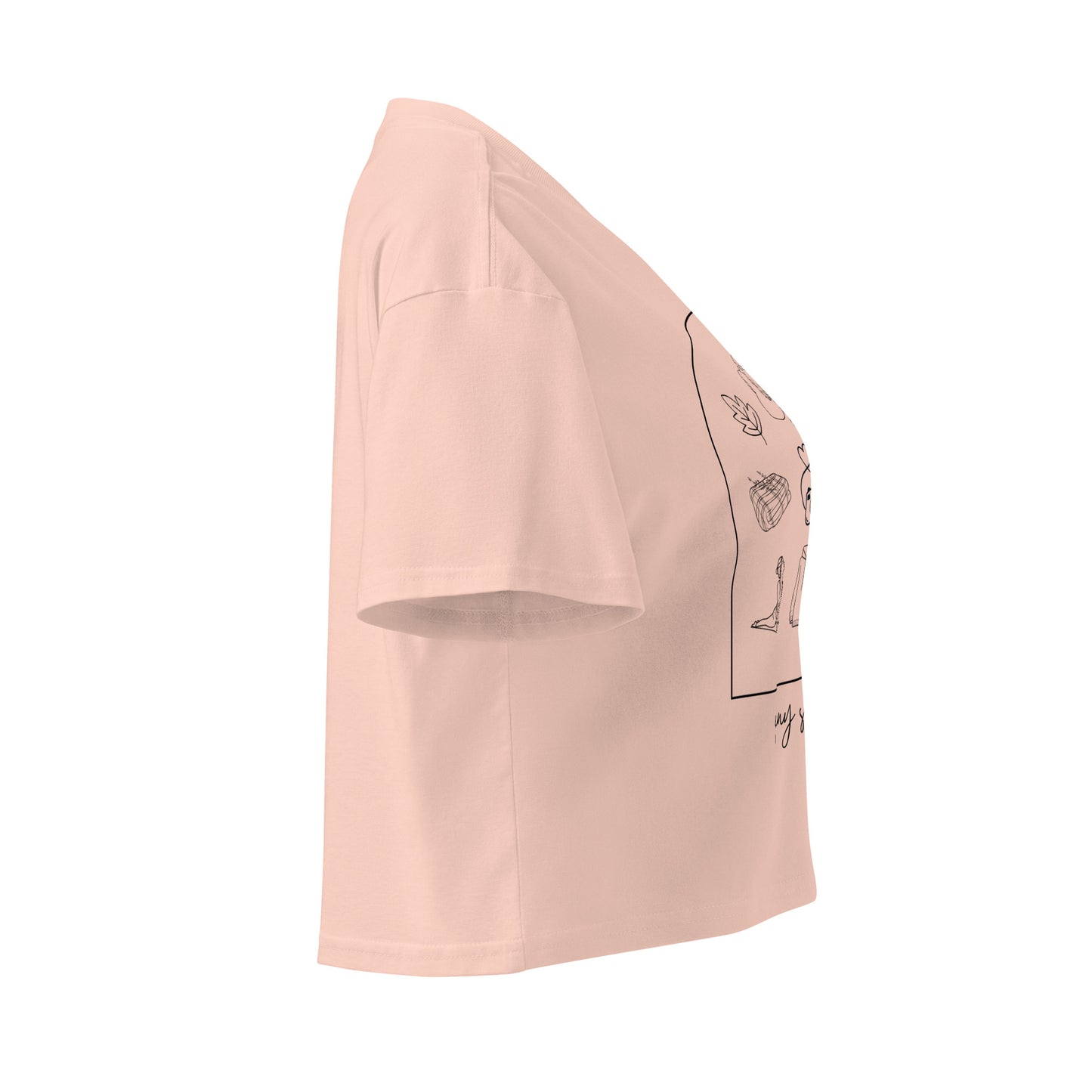 Cozy Vibes Arch Cropped Tee